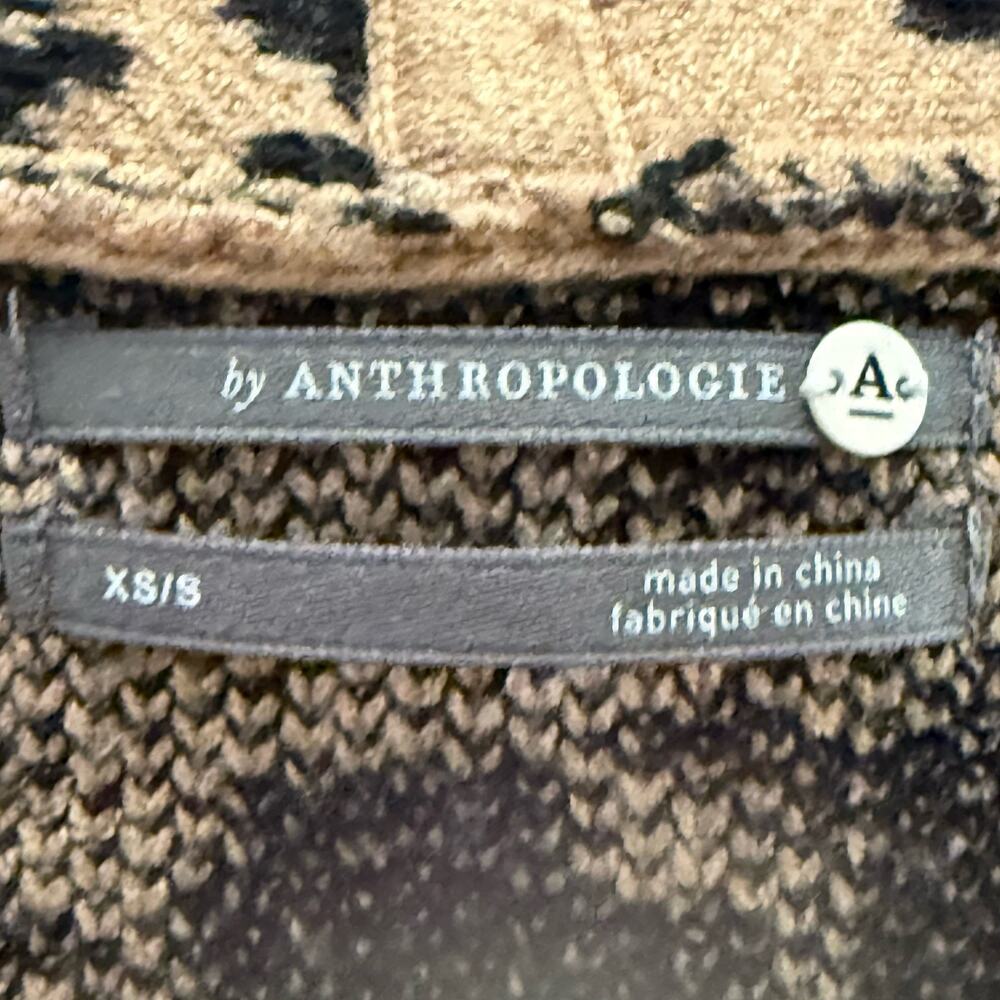 Anthropologie Lola Cardigan Sweater Sz XS/S Oversized Black Multi Floral Boho - Picture 11 of 14